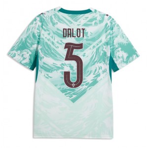 Portugali Diogo Dalot #5 Jalkapallovaatteet Vieraspaita MM-kisat 2026 Lyhythihainen